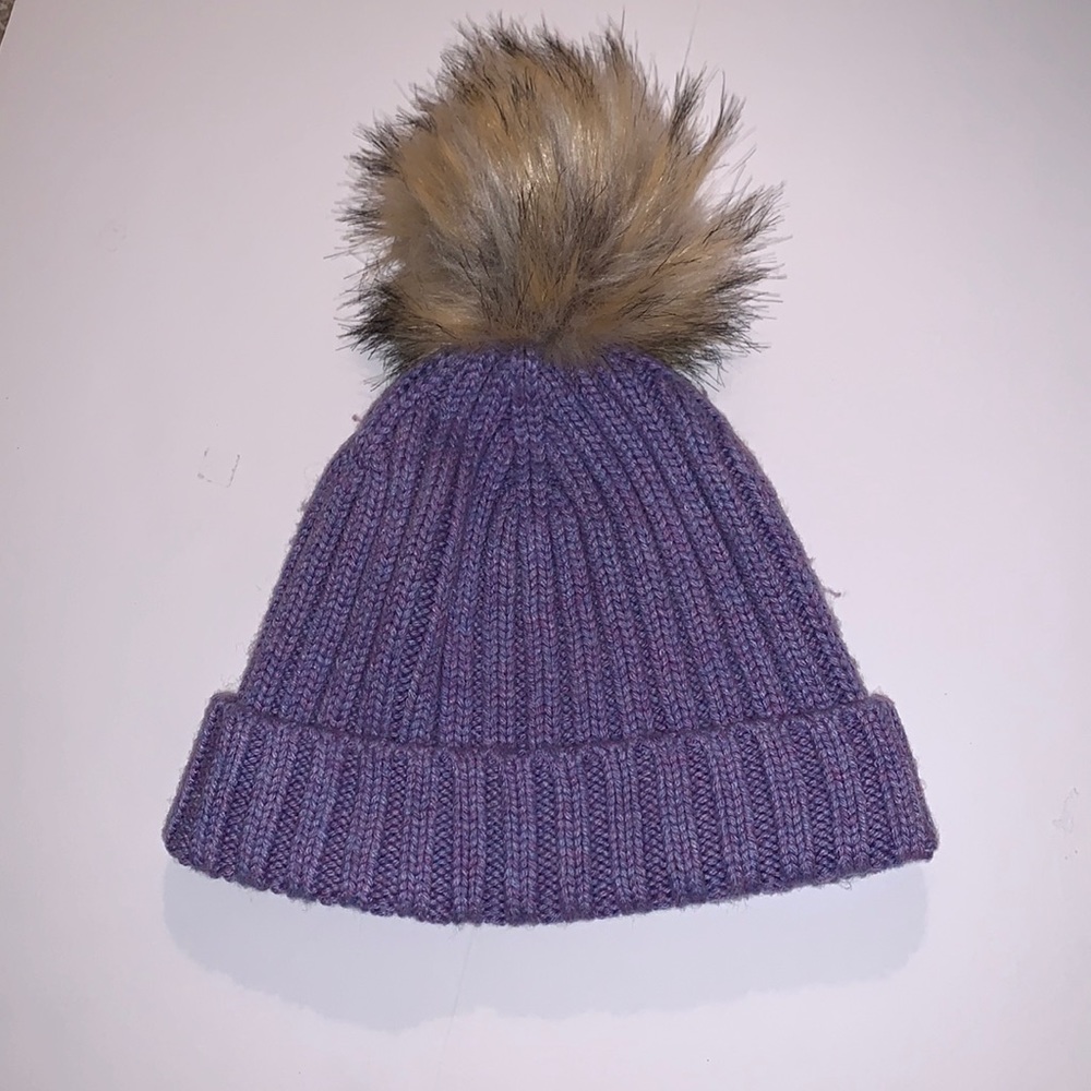 J Crew Ribbed Pom-Pom Beanie